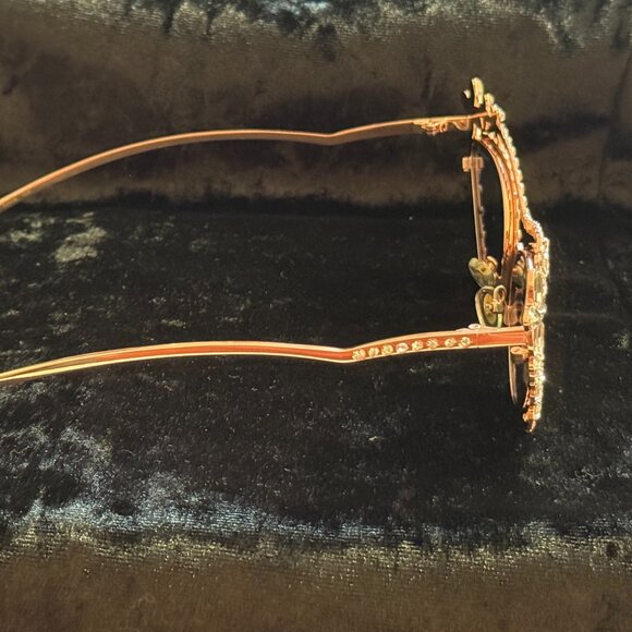 Tiffany Eyewear Sunglasses in Rose Gold-plated Metal with Mirrored Lenses NWT - Picture 6 of 15